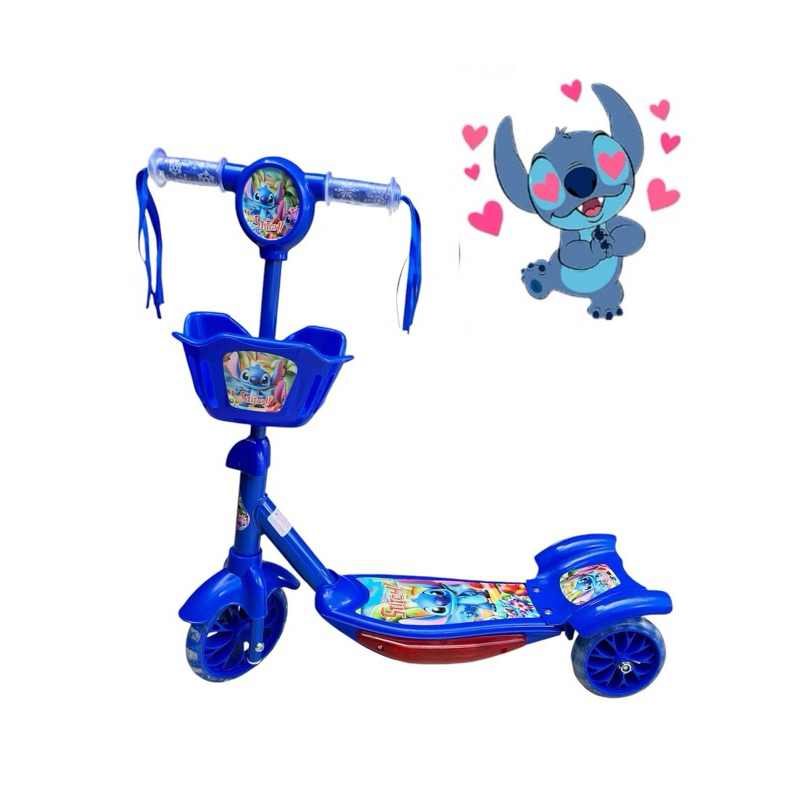 Patinete Infantil Stitch Azul | Shopee Brasil