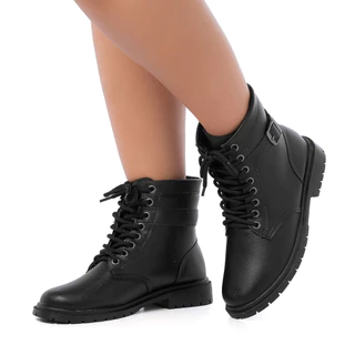 Botinha Coturno Feminino Cano Baixo Fivela Confortável Salto Baixo Promoção Dendera