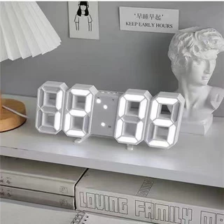 3d Led Relógio Parede Digital Luz Noturna Decoração