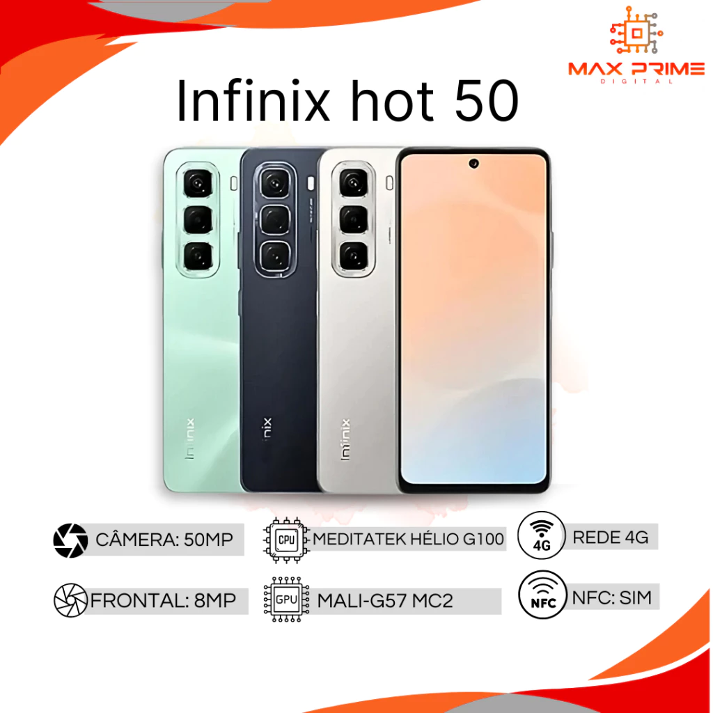 Melhores Celulares até R$ 1.000 em 2025 (Custo-benefício de verdade) <img src="https://deo.shopeemobile.com/shopee/shopee-pcmall-live-sg/productdetailspage/d35d840bd7617cd29fc5.svg" alt="mall inline badge">Infinix HOT 50 4G 256GB e 8GB RAM, Câmera 50MP, Processador Mediatek Hélio G100, Bateria 5000MAH Versão Global , Novo