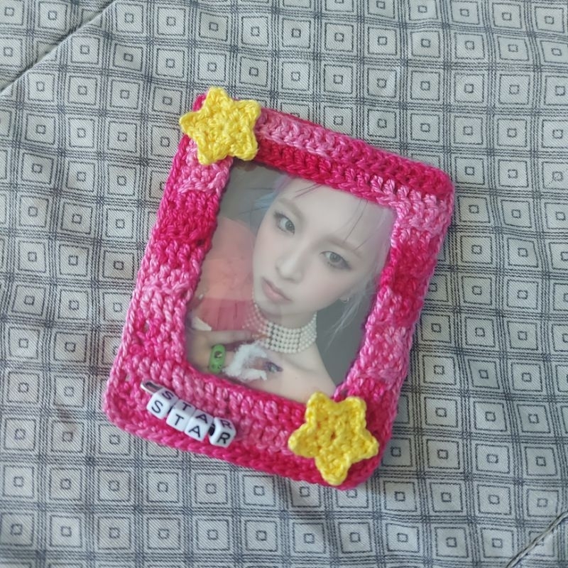 HOLDER PHOTOCARD EM CROCHÊ kpop chaveiro card porta-cartão azul