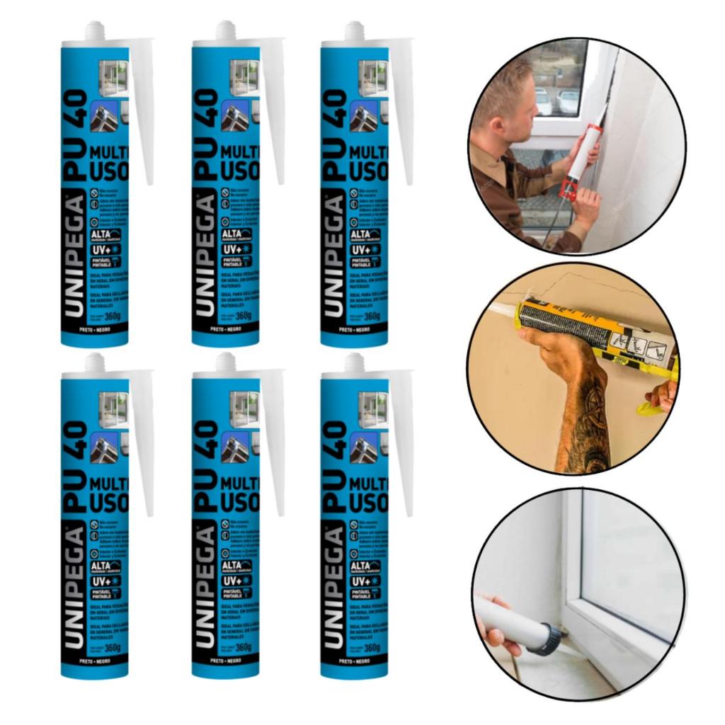 COLA KIT COM 6 PU 40 BRANCO / CINZA / PRETO CONSTRUÇÃO PLACAS 3D ...
