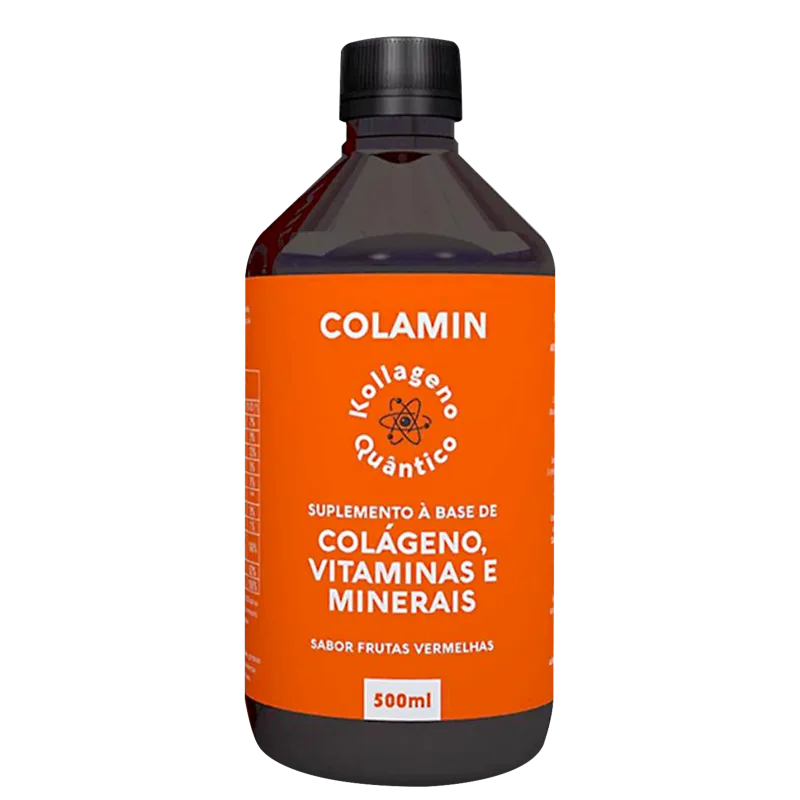 Colamin Colágeno Vitaminas e Minerais 500ml Fisioquântic Sabor Frutas ...
