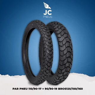 Par Pneu  110/90-17 + 90/90-19 Bros125/150/160 em Oferta na Shopee