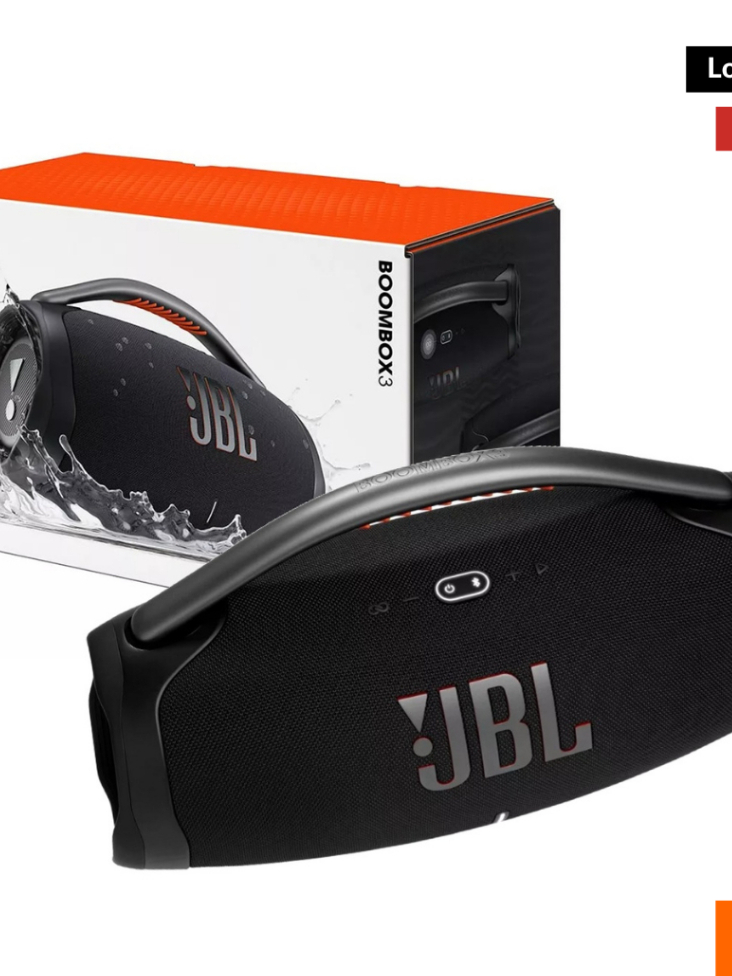 Imagem do produto caixa som bluetooth 5.2 e entrada p2 BOOMBOX 3 35CM com alça moderna e compacta 6