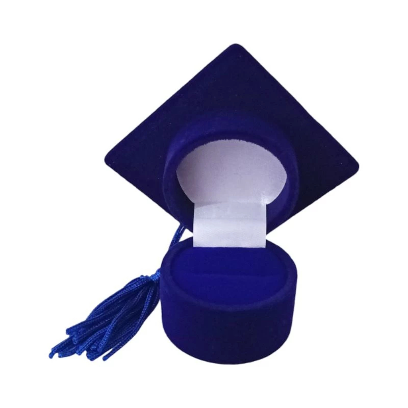 Caixinha para Anel de Formatura Capelo de Veludo Porta Anel de Veludo ...