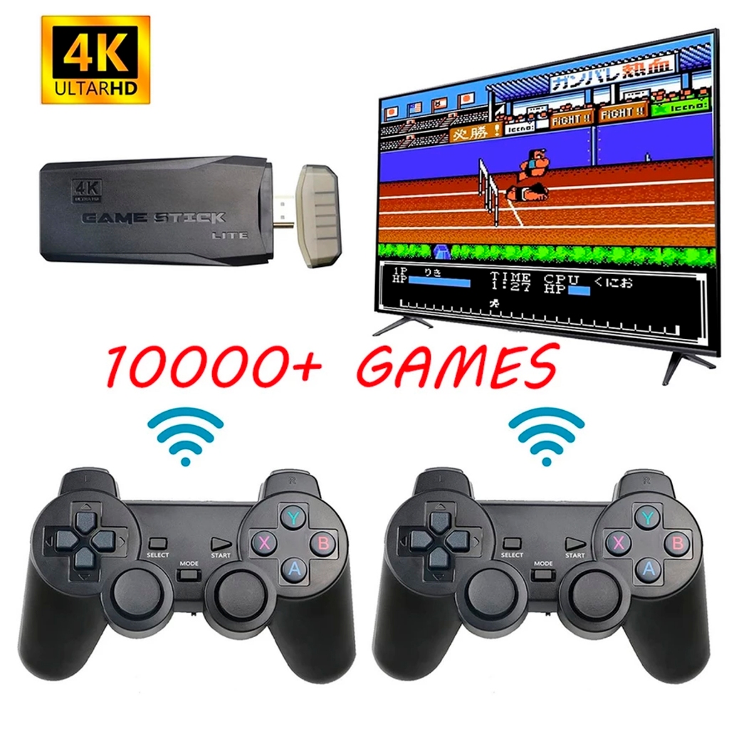 Imagem do produto Video game Stick 4K Com 10000 Jogos 64gb 2 Controles Sem Fio Console Portatil Jogos Retro Video Game 7