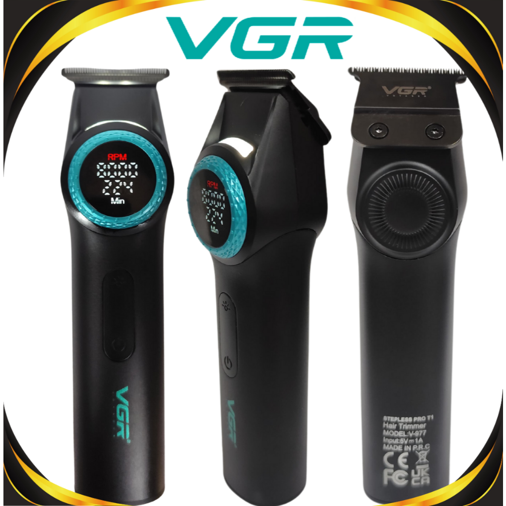 Máquina De Cortar Cabelo Profissional VGR V-977 Motor turbo 9.000