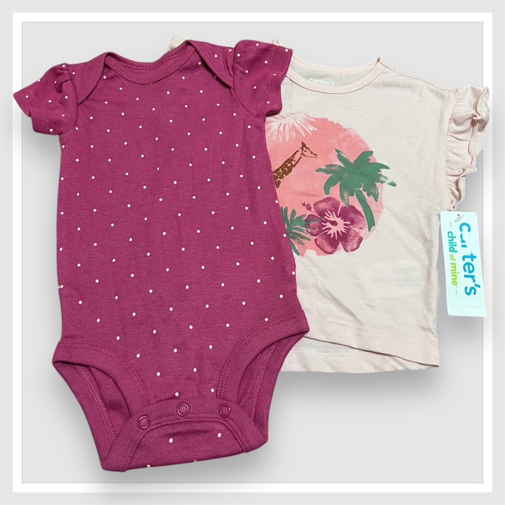 Kit Carters body e camiseta 0-3m NOVO em Oferta na Shopee
