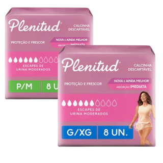 Roupa Íntima Plenitud Descartável Fralda Pos Parto Com 8 Unidades em Oferta na Shopee