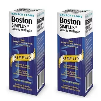 KIT 02UNID Boston Simplus 120ml Solução Multiação Para Lentes Rígidas ...