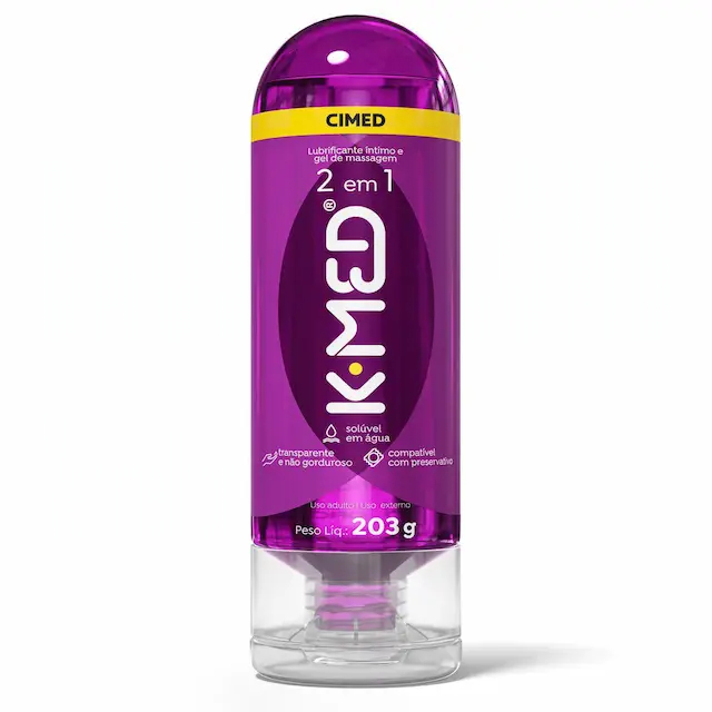 KMED 2 em 1 Gel de Massagem e Lubrificante Íntimo 203g