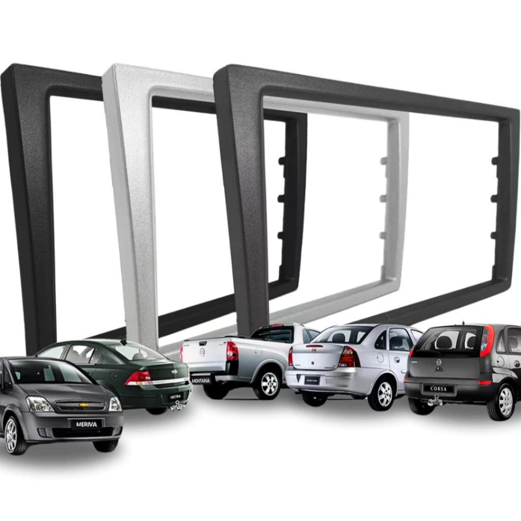 Moldura Painel 2 Din Corsa Meriva Montana Vectra multimidia dvd