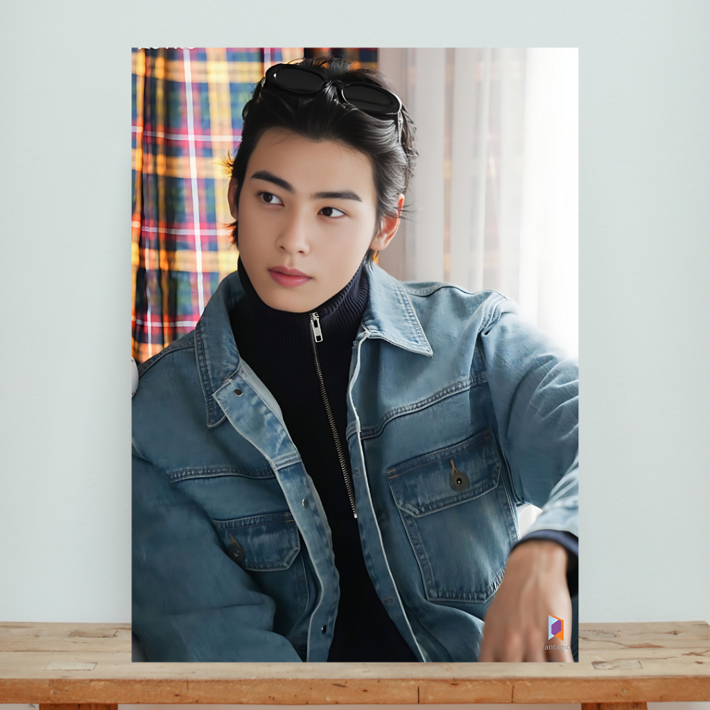 Quadro em Metal Print Personalizada CHA EUN WOO ( Tamanho 20x28cm