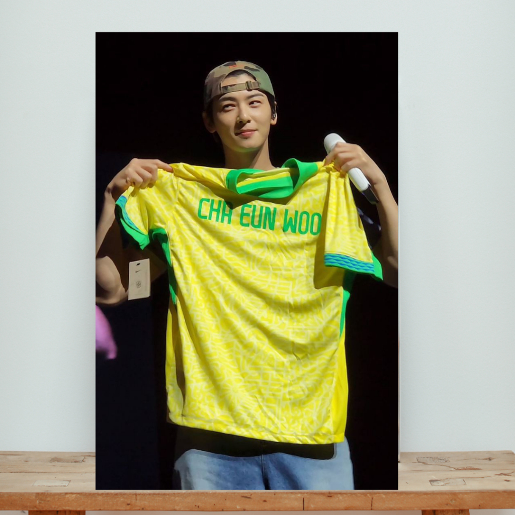 Quadro em Metal Print Personalizada CHA EUN WOO ( Tamanho 20x28cm
