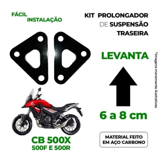 Kit Prolongador Suspensão Traseira CB 500X CB500F ATÉ 2019