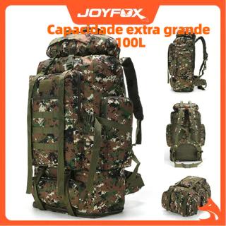Mochila masculina reforçada 100L Grande Viagem Alpinismo Camping Nylon Impermeável Mochilas tácticas