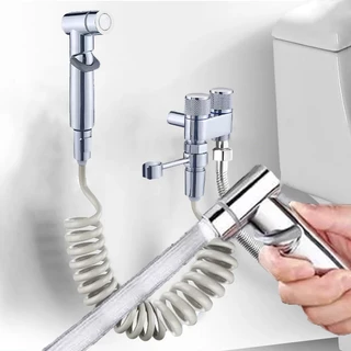 Kit Ducha Higiênica Com Registro em Aço Escovado 304 Pulverizador de água para chuveiro de banheiro