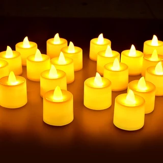 35 Kit Lindas Velas Decorativas De Led EletrôNicas Amarelas Para Festa