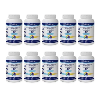 Kit 10 Polimais Polivitamínico Multivitamínico A-Z C/600 Cápsulas Nutriex