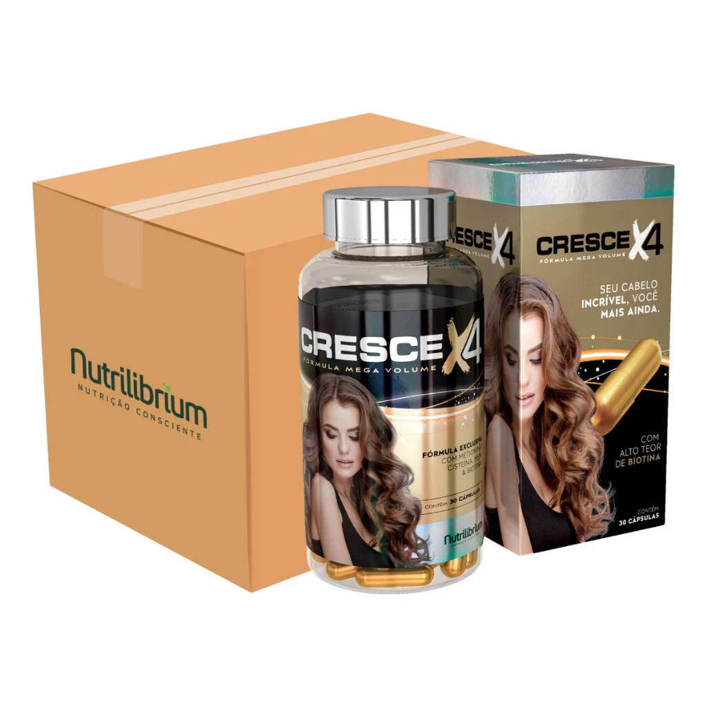 Atacado 12x Cresce X4 30 Cápsulas Nutrilibrium