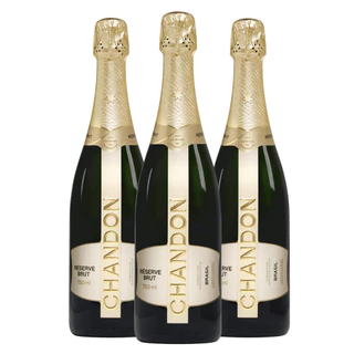 Kit com 3 Espumantes Chandon Réserve Brut 750ML