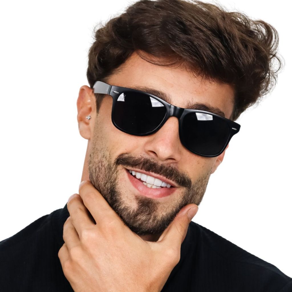 Óculos De Sol Escuro Masculino Quadrado Estiloso Lux Top