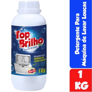 Detergente Para Maquina De Lavar Louça Sabão Em Pó 1kg Top Brilho