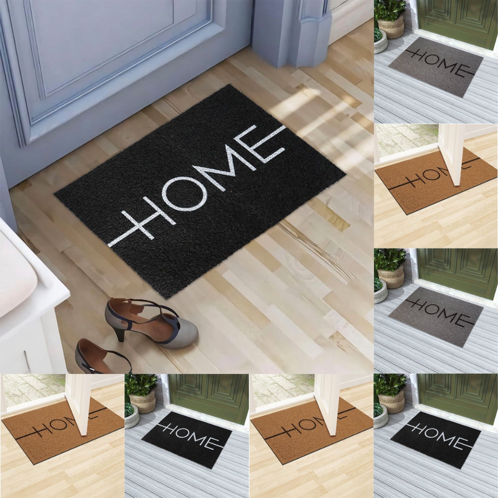 Tapete Capacho Porta de Entrada Bege Vinil 40 x 60 cm Kapazi Decorativo ...