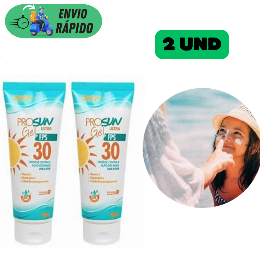 KIT 2 PROTETOR SOLAR EM GEL FPS 30 PARA PELES SENSÍVEIS E OLEOSAS PARA ...