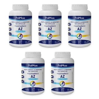 Kit 5 Polimais Polivitamínico Multivitamínico A-Z C/300 Cápsulas Nutriex