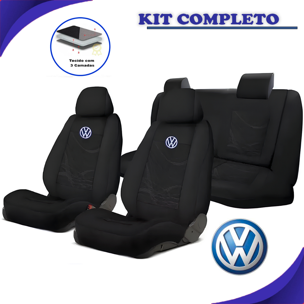 Capa Banco Automotivo Carro Tecido Grosso Volkswagen Gol Voyage Fox Saveiro Shopee Brasil