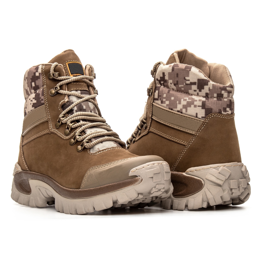 Bota Coturno Masculino Caterpillar original Couro Legitimo CREME