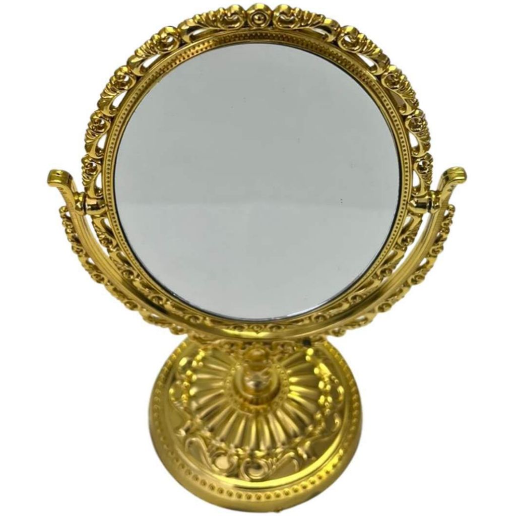 Espelho De Mesa Dourado Ref:101 | Shopee Brasil