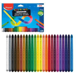Lápis de Cor Maped Infinity Color'Peps Triangular Infinito 12/18/24 em Oferta na Shopee
