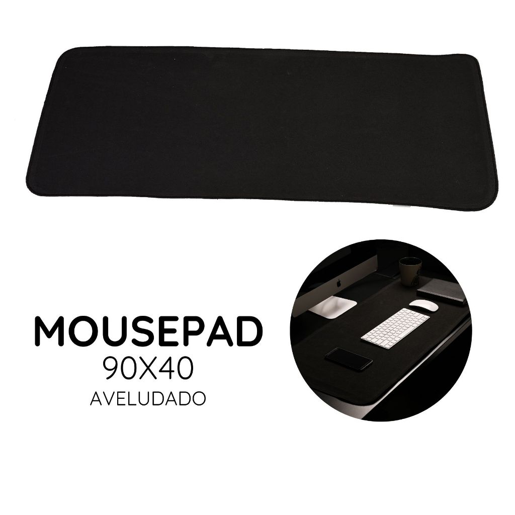 Mouse Pad Grande 90x40 em couro com Design Exclusivo Conforto e Estilo ...