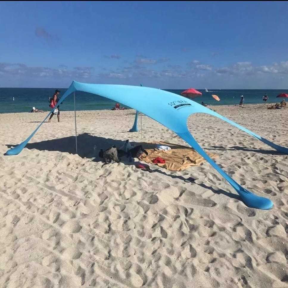 Tenda Praia Guarda Sol Gigante 5x5 Barraca Camping | Shopee Brasil