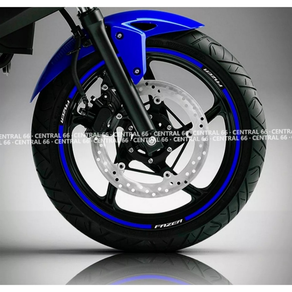 Friso Yamaha Fazer 250 Azul Refletivo Adesivo Filete Roda | Shopee Brasil