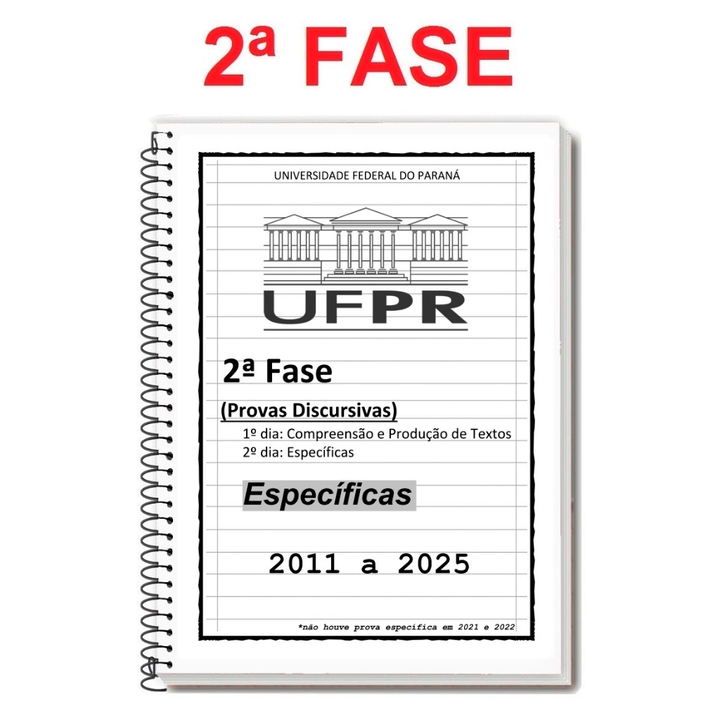 UFPR - 2ª FASE 2025/2026 - Caderno de Provas | Shopee Brasil