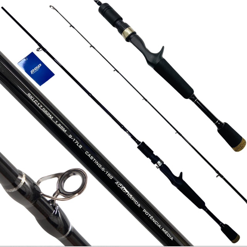 VARA PARA PESCA CARRETILHA CARBONO MARURI POP SKIMMER 1.68M E 1.83
