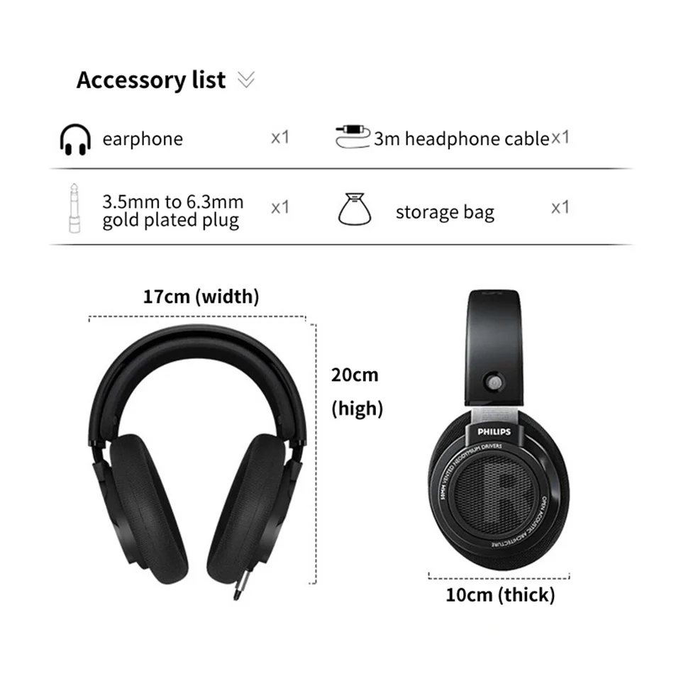 Headphone Philips SHP9500 HiFi | Shopee Brasil