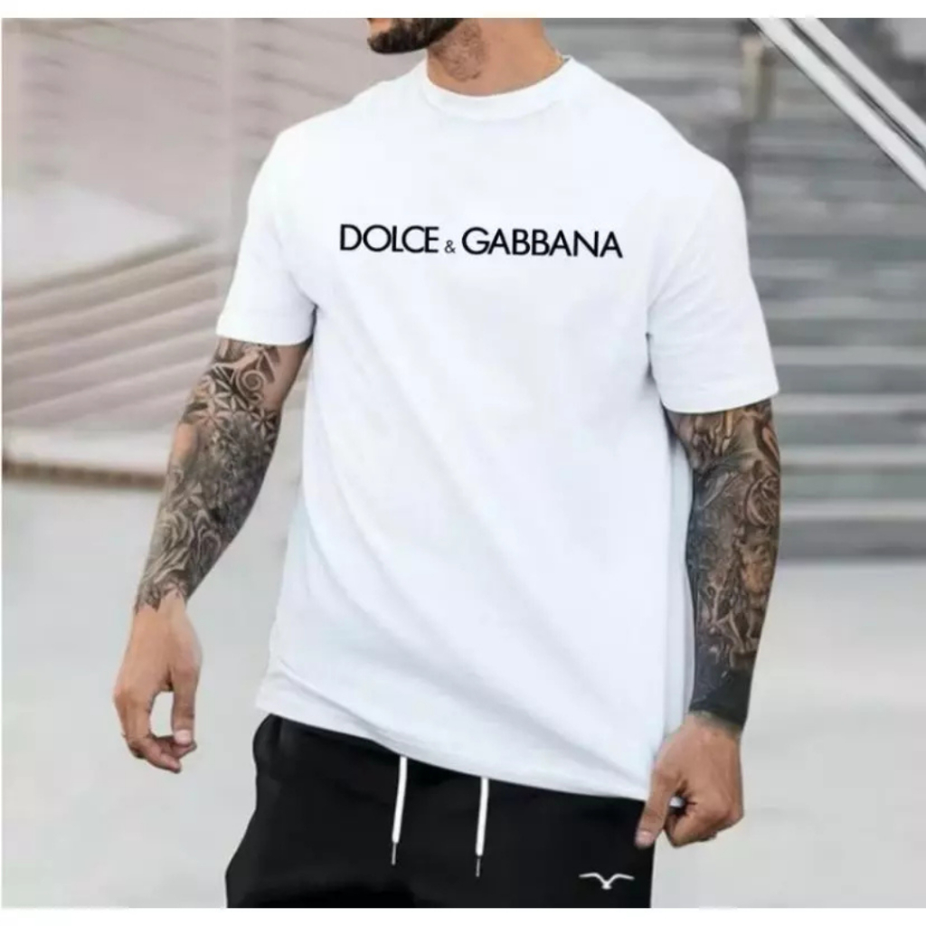 Camiseta Masculina Dolce Gabbana 100% ALGODÃO | Shopee Brasil