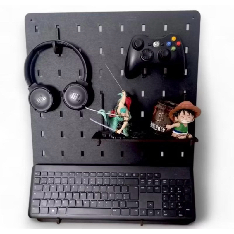 Pegboard Premium Mdf Setup Gamer Home Office Preto Top Full