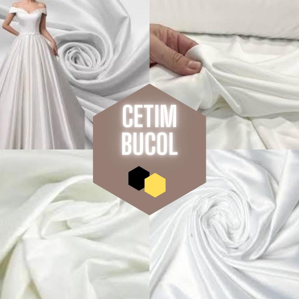 Tecido Cetim Bucol Noiva Branco Off-white | Shopee Brasil