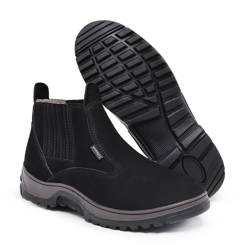 Bota Botina Masculino Rural ou Urbana Couro Legitimo Fosco Cano Curto ...