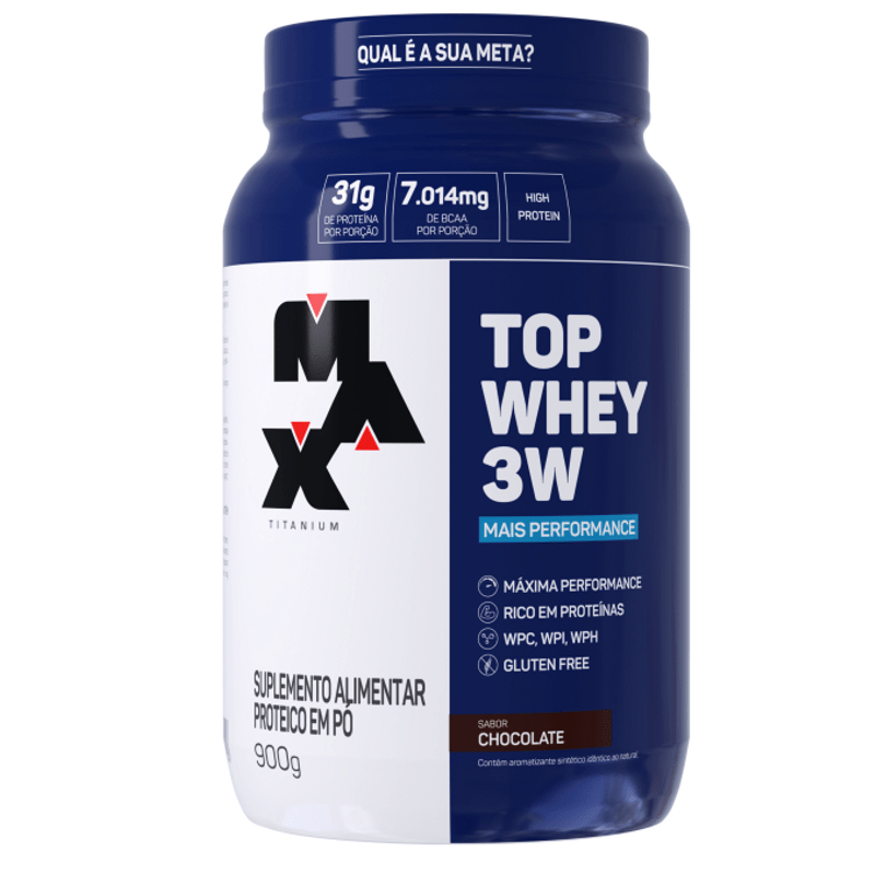 Imagem do produto Top Whey 3W Mais Performance  900g  Max Titanium Sabores 1