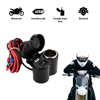 Tomada para Moto USB 12V Acendedor Motocicleta Carregado em Oferta na Shopee