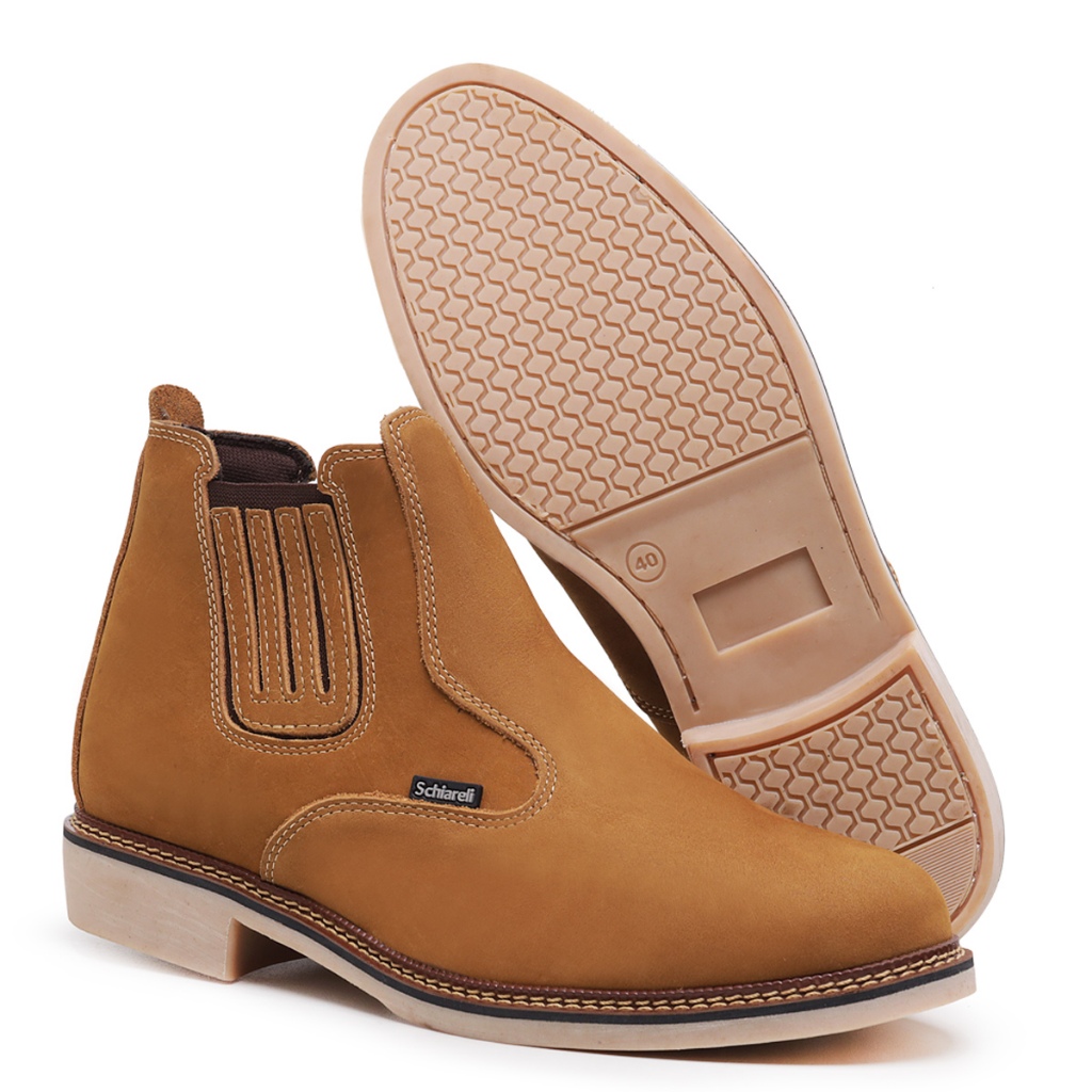 Bota Botina Masculino Rural ou Urbana Couro Legitimo Fosco Cano Curto ...
