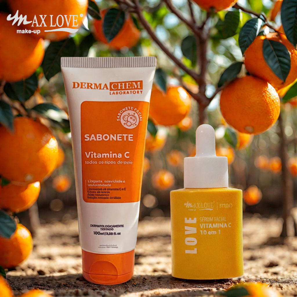 Sabonete Vitamina C e Sérum Facial Vitamina C, kit Limpeza, Eficaz