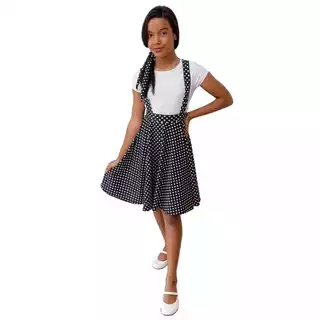 Salopete Poazinho Infantil Godê Rodada Moda
